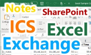 Integration von Excel, ICS, Outlook/Exchange, Office 365 oder Lotus Notes