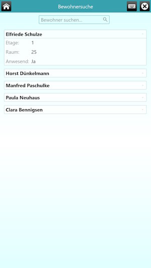 Bewohner-Suche