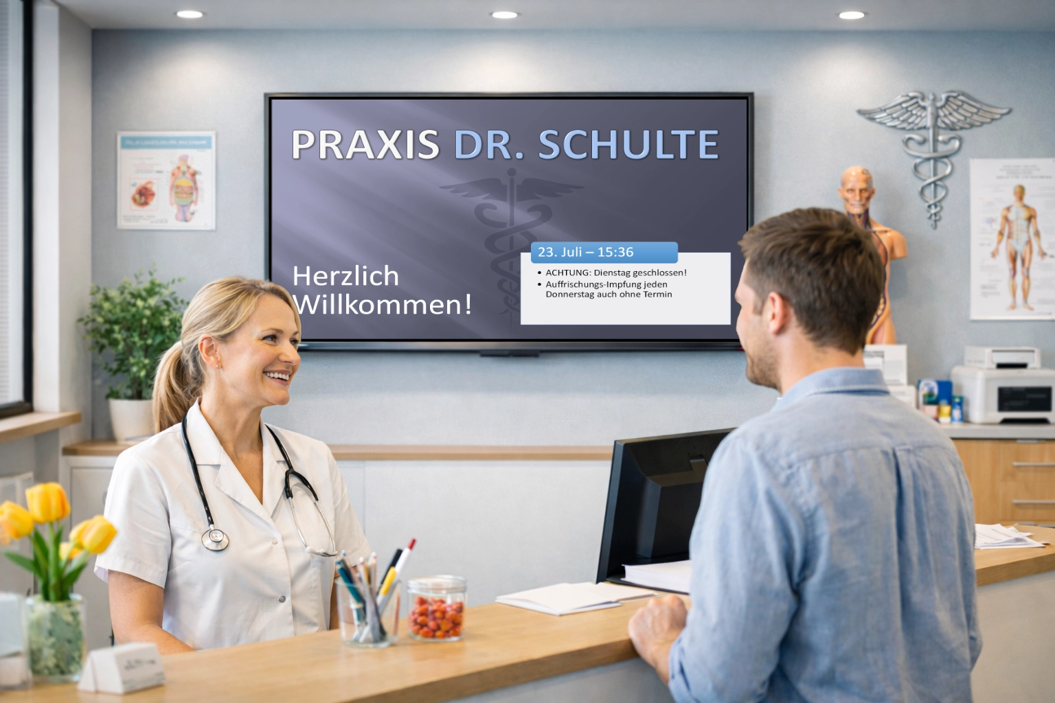 Wartezimmer-TV-Lösung für Arztpraxen