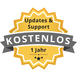 Updates & Support kostenlos für ein Jahr!