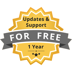 Updates & support for free for one year!