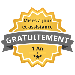 Mises à jour et assistance gratuites pendant un an !