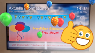 Video: Geburtstags-Glückwünsche anzeigen