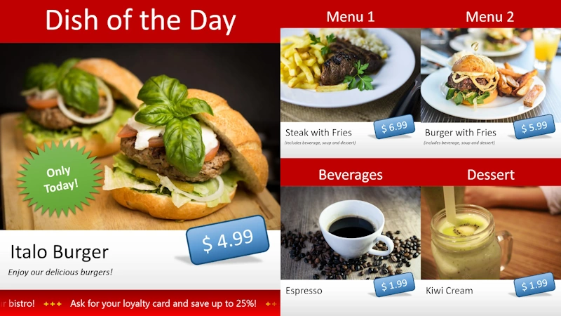 Digital Menu Board (Screen)