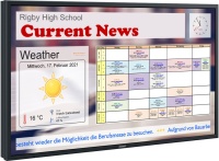 Digital bulletin board for a school or university