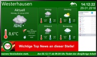 Kostenlose Module wie Wetter oder tagesschau-Nachrichten sind auch mit dabei.
