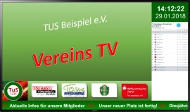 Ihr eigenes Vereins-TV, passend im Corporate Design Ihres Vereins!