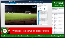 Die Integration von beliebigen Webseiten und Inhalten ist möglich.